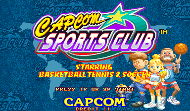 Capcom Sports Club (Euro 971017) Title Screen